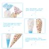 50 Packs Cone Shaped Treat Bags,6.69 x 11.81in Clear Cone Shaped Cellophane Treat Bags with Twist Ties,for Handmade Cookies Wedding Birthday Gift(Cherries: 3 threads*17cm*30cm) view 4