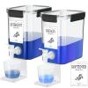 Soaoo 2 Pcs Laundry Detergent Dispenser 67.6 oz Liquid Soap Dispenser with Faucet for Laundry Room 2 Liquid Detergent Holder with Labels and Measuring Cup Fabric Softener Container view 1