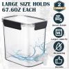 Soaoo 2 Pcs Laundry Detergent Dispenser 67.6 oz Liquid Soap Dispenser with Faucet for Laundry Room 2 Liquid Detergent Holder with Labels and Measuring Cup Fabric Softener Container view 3
