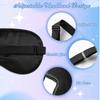 BBTO 8 Pcs Sleep Mask, Silk Eye Mask for Sleeping with Adjustable Strap, Blackout Sleeping Eye Blindfold Soft Silk Mask for Men Women Adults (Black) view 3