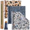 Moukeren 3 Rolls Beeswax Wraps for Food Assorted 13 x 40" Cut to Size Reusable Beeswax Food Wrap Organic Cotton Sustainable Wax Paper Wrappers Plastic Silicone Free for Bread Cheese(Butterfly) view 1