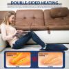 Electric Heated Foot Warmers for Men and Women,Double-Sided Heating,6 Fast Heating Settings 3 Timers,10 ft Cord Electric Fast Heat Pad with Heat Settings Under Desk,Bed,Office,Home view 2