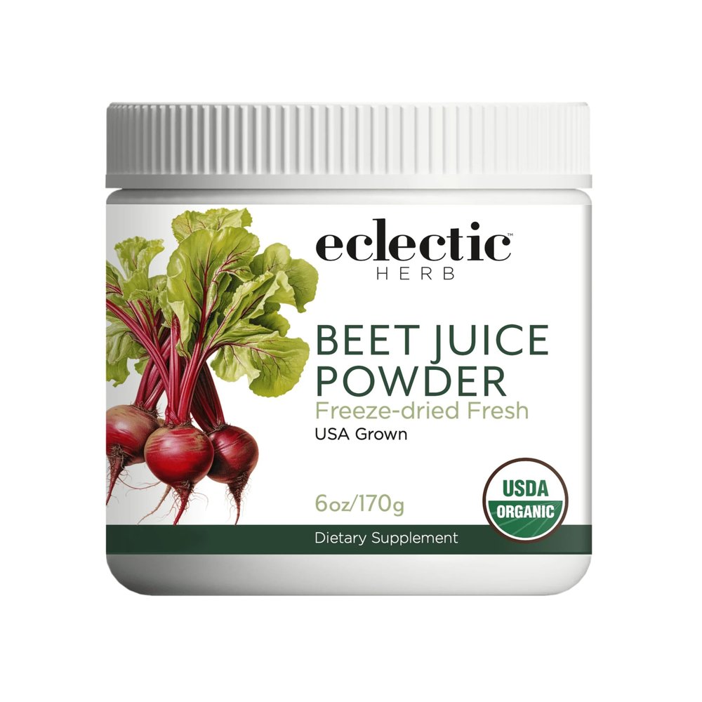 Eclectic Herb - Premium Beet Juice Powder | Natural Herbal Supplement | Cardiovascular Health, Circulation & Blood Pressure Support | Organic, Vegan, Non-GMO, Freeze-Dried (6 oz | 170 g)