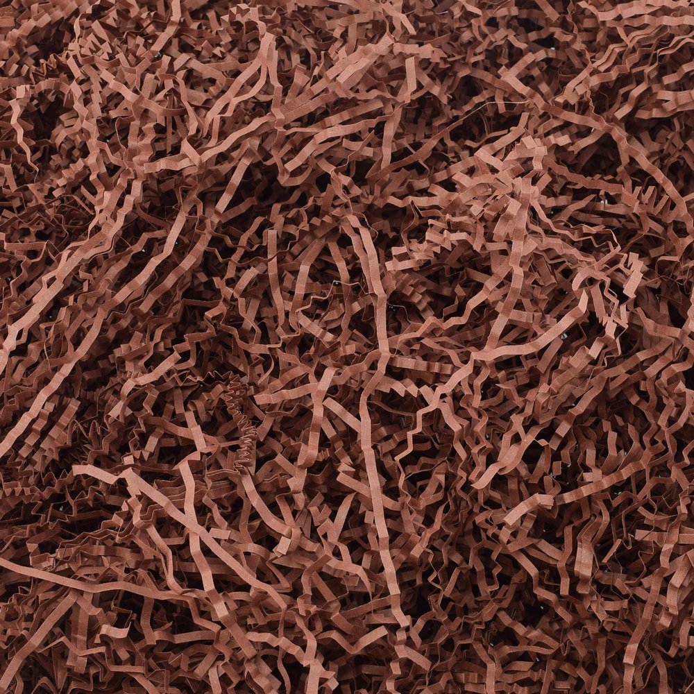 Arcadia Garden Products RPC05BR Crinkle Shredded Color Paper Filler Box Stuffing for Gift Wrapping & Crafts, Basket Filling, Confetti, Packaging & Shipping - 5 lbs - Brown