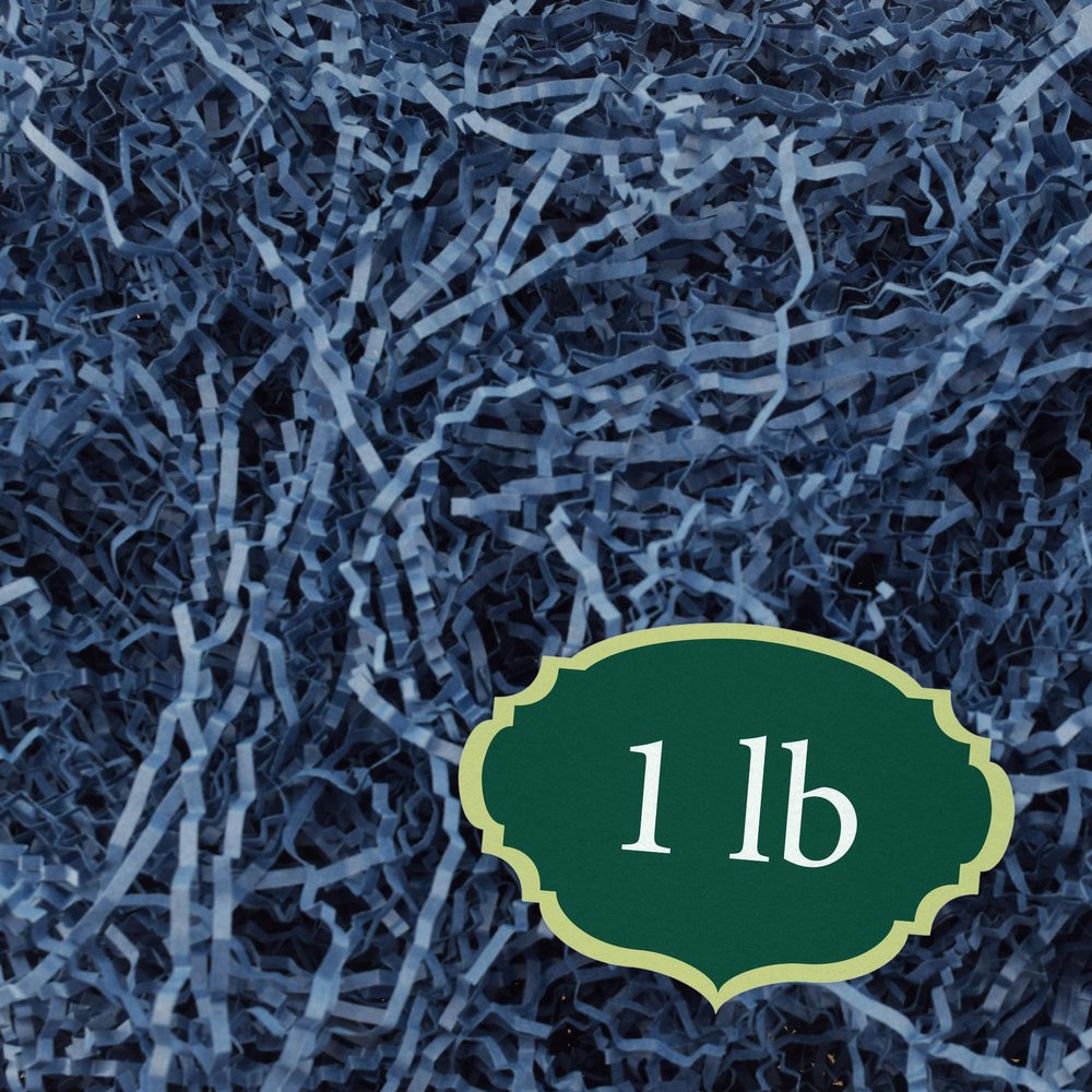 Arcadia Garden Products 1 lbs - Blue Crinkle Shredded Color Paper Filler Box Stuffing for Gift Wrapping & Crafts, Basket Filling, Confetti, Packaging & Shipping - RPC01BL
