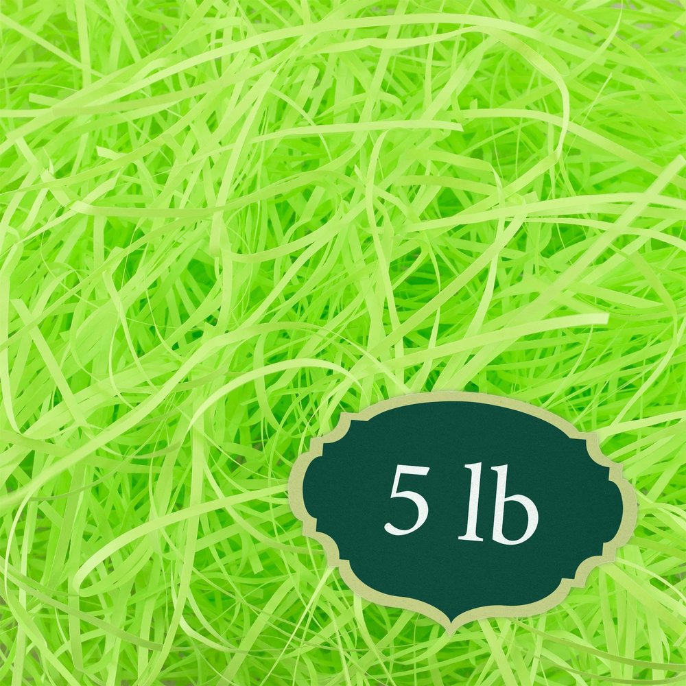 Arcadia Garden Products 5 lbs - Lime Straight Shredded Color Paper Filler Box Stuffing for Gift Wrapping & Crafts, Basket Filling, Confetti, Packaging & Shipping - RPS05LM