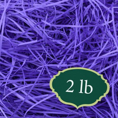 Arcadia Garden Products 2 lbs - Purple Straight Shredded Color Paper Filler Box Stuffing for Gift Wrapping & Crafts, Basket Filling, Confetti, Packaging & Shipping - RPS02PU
