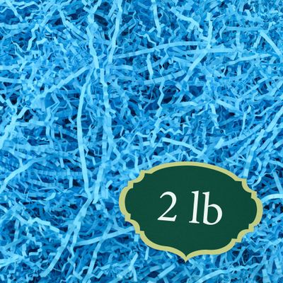 Arcadia Garden Products 2 lbs - Turquoise Crinkle Shredded Color Paper Filler Box Stuffing for Gift Wrapping & Crafts, Basket Filling, Confetti, Packaging & Shipping - RPC02TU