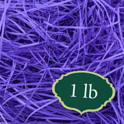 Arcadia Garden Products 1 lbs - Purple Straight Shredded Color Paper Filler Box Stuffing for Gift Wrapping & Crafts, Basket Filling, Confetti, Packaging & Shipping - RPS01PU