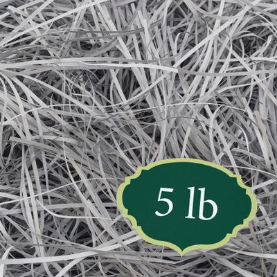 Arcadia Garden Products 5 lbs - Gray Straight Shredded Color Paper Filler Box Stuffing for Gift Wrapping & Crafts, Basket Filling, Confetti, Packaging & Shipping - RPS05GY