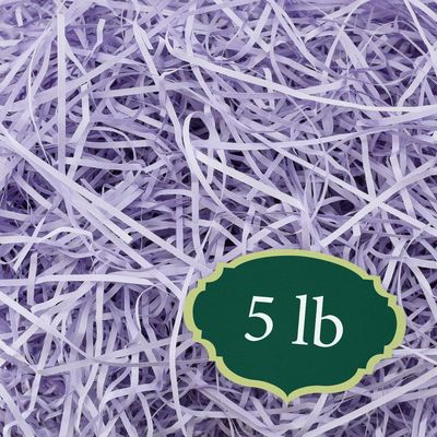 Arcadia Garden Products 5 lbs - Lavender Straight Shredded Color Paper Filler Box Stuffing for Gift Wrapping & Crafts, Basket Filling, Confetti, Packaging & Shipping - RPS05LA