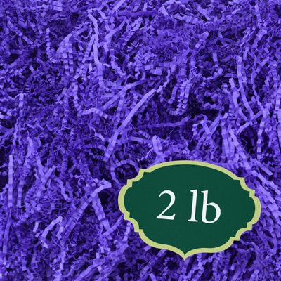 Arcadia Garden Products 2 lbs - Purple Crinkle Shredded Color Paper Filler Box Stuffing for Gift Wrapping & Crafts, Basket Filling, Confetti, Packaging & Shipping - RPC02PU