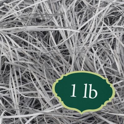 Arcadia Garden Products 1 lbs - Gray Straight Shredded Color Paper Filler Box Stuffing for Gift Wrapping & Crafts, Basket Filling, Confetti, Packaging & Shipping - RPS01GY
