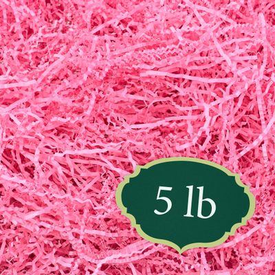 Arcadia Garden Products 5 lbs - Pink Crinkle Shredded Color Paper Filler Box Stuffing for Gift Wrapping & Crafts, Basket Filling, Confetti, Packaging & Shipping - RPC05PK