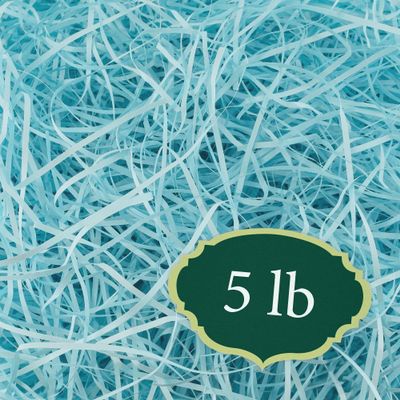 Arcadia Garden Products 5 lbs - Light Blue Straight Shredded Color Paper Filler Box Stuffing for Gift Wrapping & Crafts, Basket Filling, Confetti, Packaging & Shipping - RPS05LB