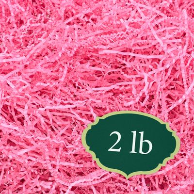 Arcadia Garden Products 2 lbs - Pink Crinkle Shredded Color Paper Filler Box Stuffing for Gift Wrapping & Crafts, Basket Filling, Confetti, Packaging & Shipping - RPC02PK