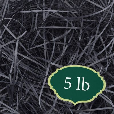 Arcadia Garden Products 5 lbs - Black Straight Shredded Color Paper Filler Box Stuffing for Gift Wrapping & Crafts, Basket Filling, Confetti, Packaging & Shipping - RPS05BK