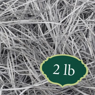 Arcadia Garden Products 2 lbs - Gray Straight Shredded Color Paper Filler Box Stuffing for Gift Wrapping & Crafts, Basket Filling, Confetti, Packaging & Shipping - RPS02GY