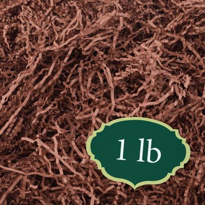 Arcadia Garden Products 1 lbs - Brown Crinkle Shredded Color Paper Filler Box Stuffing for Gift Wrapping & Crafts, Basket Filling, Confetti, Packaging & Shipping - RPC01BR