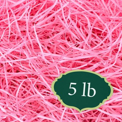 Arcadia Garden Products 5 lbs - Pink Straight Shredded Color Paper Filler Box Stuffing for Gift Wrapping & Crafts, Basket Filling, Confetti, Packaging & Shipping - RPS05PK