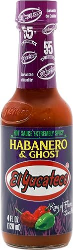 El Yucateco Ghost Habanero Sauce, 4 oz, Gluten Free, 6 Pack