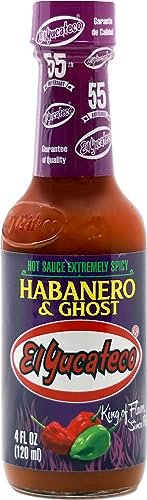 El Yucateco Ghost Habanero Sauce, 4 oz, Gluten Free, 6 Pack