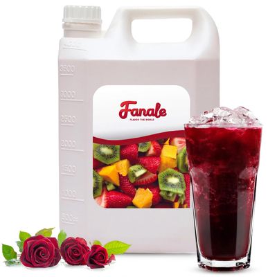 Fanale Premium Flavoring Concentrated Syrup for Bubble Tea 11 lb | Rose Flavor Syrup | for Boba Tea, Smoothies, Slushes, Desserts | 11lb | Pack of 4 | SRP140-CS