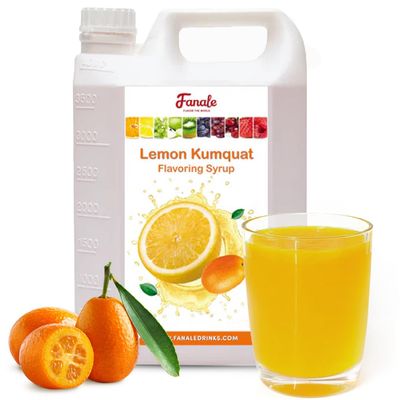 Fanale Premium Flavoring Concentrated Syrup for Bubble Tea 11 lb | Kumquat Flavor Syrup | for Boba Tea, Smoothies, Slushes, Desserts | 11lb | Pack of 4 | SRP150-CS