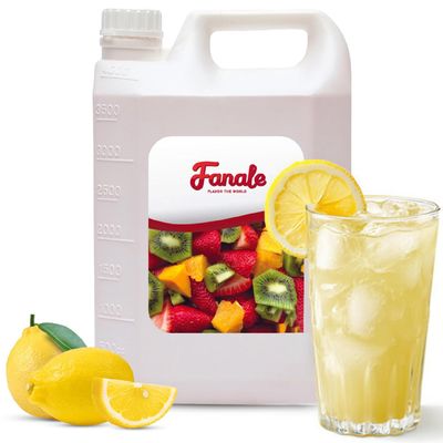 Fanale Premium Flavoring Concentrated Syrup for Bubble Tea 11 lb | Lemon Flavor Syrup | for Boba Tea, Smoothies, Slushes, Desserts | 11lb | PACK OF 4 | SRP120-CS