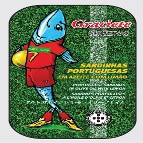 Conservas GRACIETE - Gourmet Canned whole Sardine in Extra Olive Oil and Lemon - 4.23oz / 120gr (Pack of 5 cans)