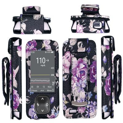 Designed Fitted Leather Case W/Screen Protector (Lanyard Included) for Dexcom G7 / G6 Receiver (BFL-2)