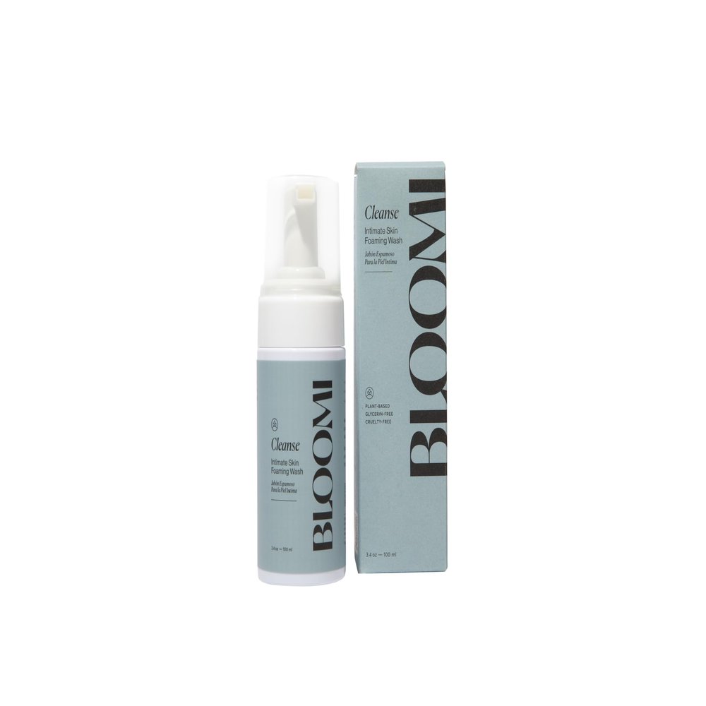 Bloomi Cleanse Intimate Skin Foaming Wash for Women - Hydrating Aloe Vera Cleansing for Intimate Areas Gentle Soothing Feminine Hygiene Shower Moisturizing Natural Foaming Soap Wash 3.4oz (1)