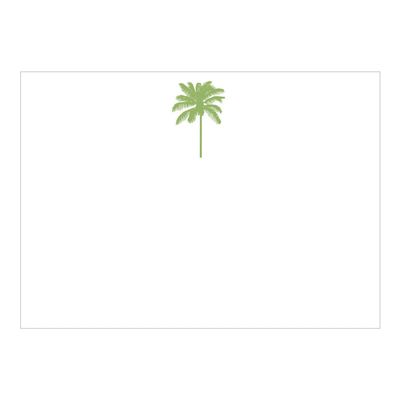 Caspari Palm Tree Green Correspondence Cards - 12 Per Package