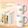 Ctosree 50 Pcs Mug Boxes for Gifts Sublimation Mug Box with Clear Window for Coffee Cup Packaging Shipping Exhibition for 11oz, 12oz, 15oz Blank Gift Christmas Wrapping Craft(White) view 4