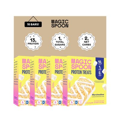 Magic Spoon Treats - 16 High Protein Bars, Marshmallow - High Protein Gluten Free Snack - Sugar & Grain Free Protein Cereal Bar - Low Carb & Keto Friendly - Healthy Snacks for Adults