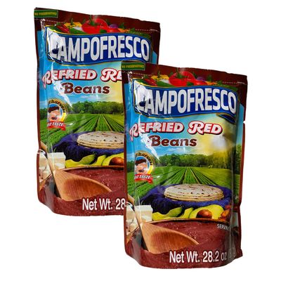 CAMPOFRESCO - Authentic Traditional Refried Beans Pack 800G - Pack of 2