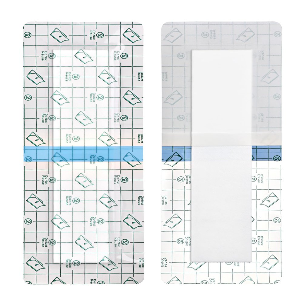 14 Pcs Waterproof Shower Protector Bandage 4"x8" for Post Knee Replacement Hip Surgery Recovery Long Surgical Incision Adhesive Larger Wounds Cover Island Dressing Bordered Gauze