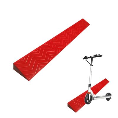 Ramp, 0.4'' Rise Threshold Ramps for Doorways, Low Car Ramps, Handicap Ramps for Home Entry, for Bathroom, Doorways, Scooter, Bike, Wheelchair Mobility (Color : Rojo, Size : 13 * 6.5cm/5.1 * 2.5in)