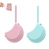 2 Pack Silicone Retainer Case with Vent Holes Lanyard Aligner Case Cute Portable Container Holder Night Guard Case for Travel Girl Women Men Kids (Pink+Blue) view 1