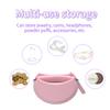 2 Pack Silicone Retainer Case with Vent Holes Lanyard Aligner Case Cute Portable Container Holder Night Guard Case for Travel Girl Women Men Kids (Pink+Blue) view 3