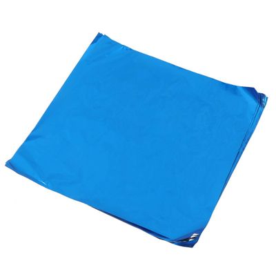 100pcs Gold Leaf Sheets Aluminium Foil Papers Gold Foil Papers Chocolate Wrapping Papers for Home Shop Silver (Blue)