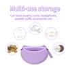 2 Pack Silicone Retainer Case with Vent Holes Lanyard Aligner Case Cute Portable Container Holder Night Guard Case for Travel Girl Women Men Kids (Purple+Blue) view 3