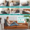 Bedluxe Wedge Pillow, 12 inch Bed Wedge Pillow for Headboard, Pillow Wedge for Acid Reflux Relief, Sleeping, After Surgery, Snoring, Gerd, Triangle Pillow Wedge - Cooling Memory Foam Top, Plush Grey view 2