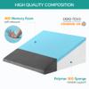 Bedluxe Wedge Pillow, 12 inch Bed Wedge Pillow for Headboard, Pillow Wedge for Acid Reflux Relief, Sleeping, After Surgery, Snoring, Gerd, Triangle Pillow Wedge - Cooling Memory Foam Top, Plush Grey view 3