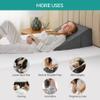 Bedluxe Wedge Pillow, 12 inch Bed Wedge Pillow for Headboard, Pillow Wedge for Acid Reflux Relief, Sleeping, After Surgery, Snoring, Gerd, Triangle Pillow Wedge - Cooling Memory Foam Top, Plush Grey view 4