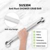 2 Pack 20 Inch Anti Slip Shower Grab Bar, 304 Stainless Steel 1.25" Diameter Anti-Slip Handicap Grab Bar, Satin Brushed Nickel Knurled view 3