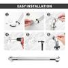 2 Pack 20 Inch Anti Slip Shower Grab Bar, 304 Stainless Steel 1.25" Diameter Anti-Slip Handicap Grab Bar, Satin Brushed Nickel Knurled view 4
