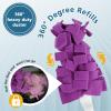 360 Fleece Duster Refills for Swiffer, Washable Refills Reusable Duster Refills Heavy Duty Compatible with Swiffer Hand Duster, Wet and Dry Dual Use Reusable Duster Heads (6 Pack) view 3