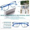 VIDEBLA 3 Pack Progressive Multifocus Reading Glasses Blue Light Blocking for Women Men Multifocal Readers with Spring Hinge (3 Mix Color-2, 2.50, multiplier_x) view 3