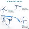 VIDEBLA 3 Pack Progressive Multifocus Reading Glasses Blue Light Blocking for Women Men Multifocal Readers with Spring Hinge (3 Mix Color-2, 2.50, multiplier_x) view 4